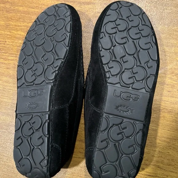 UGG Men's Adler Black Suede Slip-Ons - Picture 4 of 13